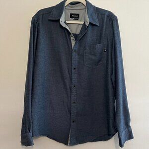 Marmot Men's Blue Button Front Casual Long Sleeve Shirt Size Medium